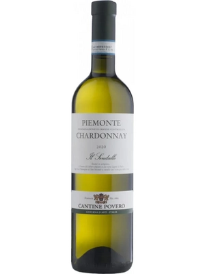 БЯЛО ВИНО ШАРДОНЕ PIEMONTE CANTINE POVERO, 750 МЛ