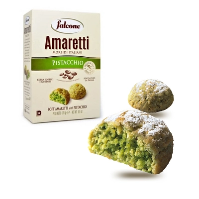 БИСКВИТИ FALCONE AMARETTI PISTACCHIO 170ГР.